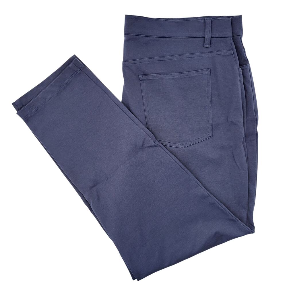 Eileen Fisher Washable Flex Ponte Slim Jean XL Blue Ankle High Rise Minimalist